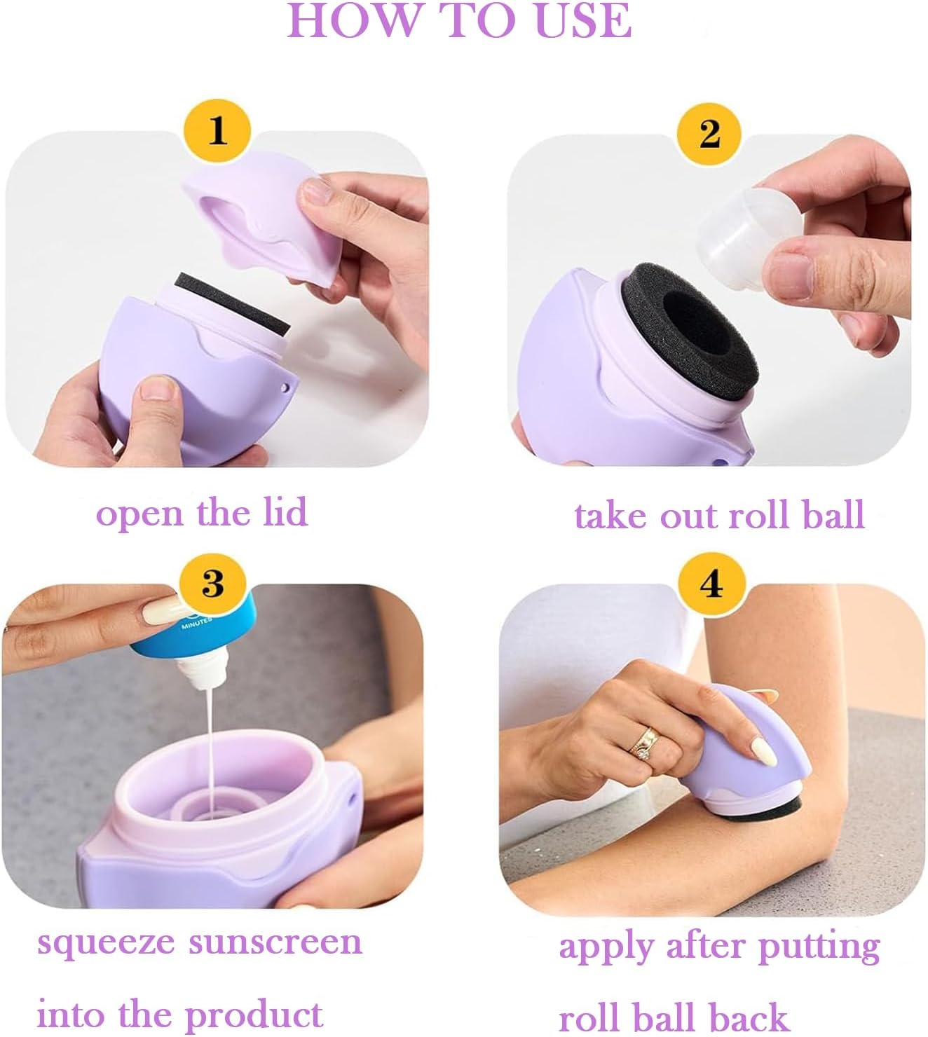 Refillable sunscreen applicator